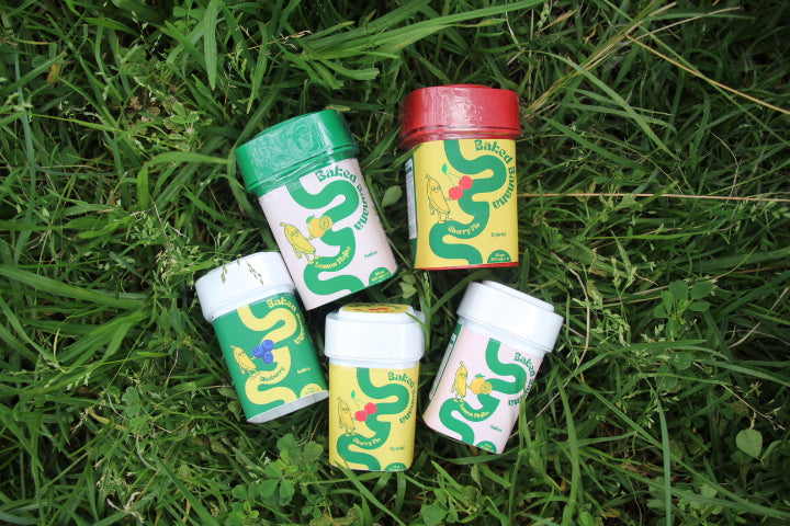 productos CBD Baked Banana MX en diferentes sabores en presentación individual